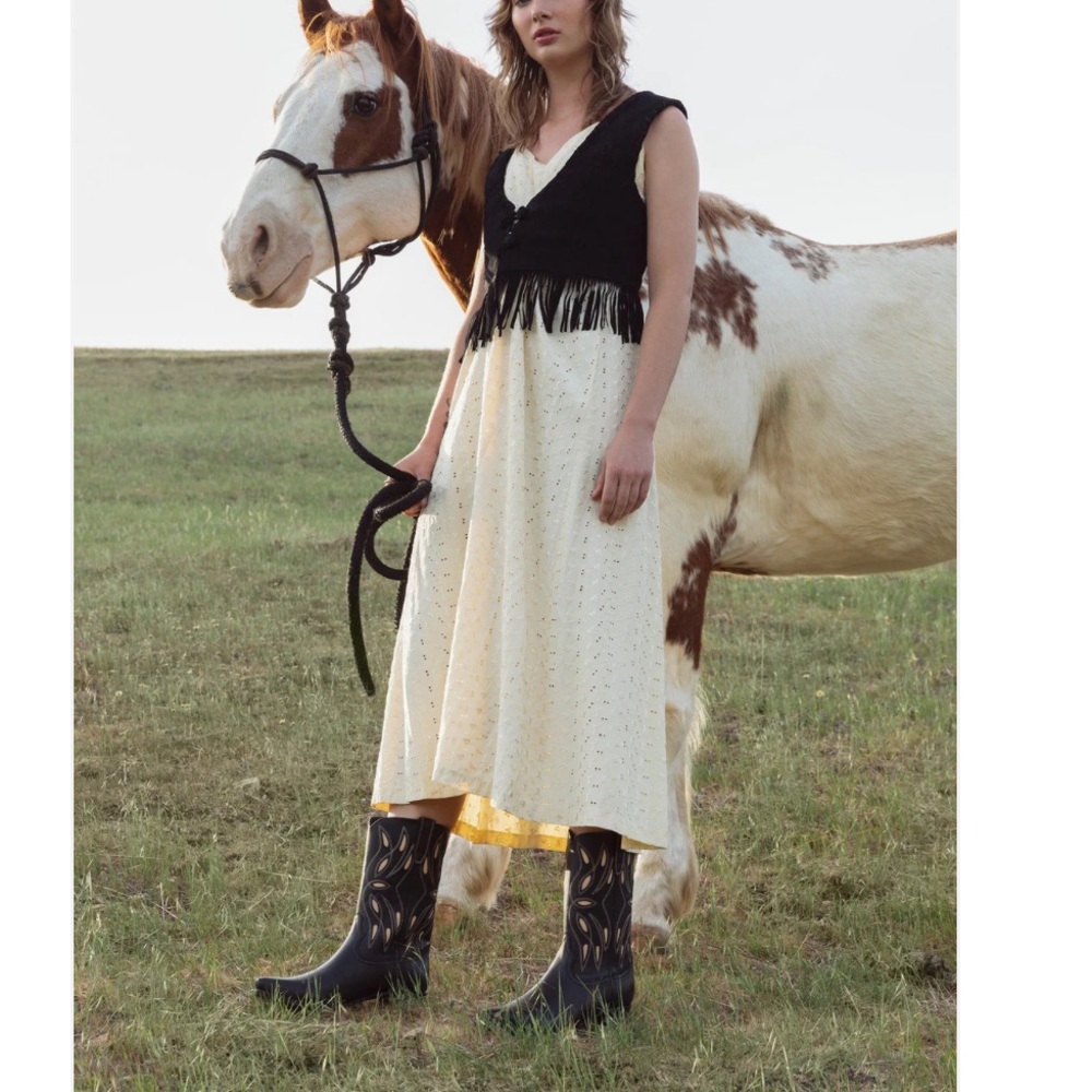Ranch Road Sagebrush Black Cowboy Boots - Picture 3 of 12